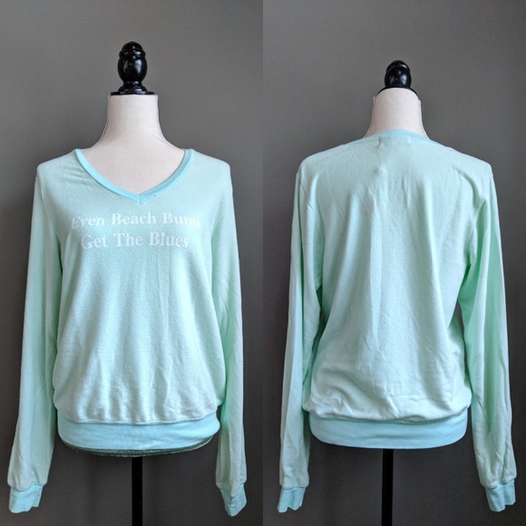 NWT Wildfox 'Beach Bums' V-Neck Sweatshirt - Picture 3 of 6